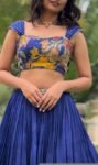 Women’s pure kalamkari lehenga set / crop top lehenga / Hand painted lehenga USA / wedding lehenga USA / kalamkarilehenga choli /voggish usa