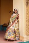 Women’s pure kalamkari lehenga set / crop top lehenga / Hand painted lehenga USA / wedding lehenga USA / kalamkarilehenga choli /voggish usa