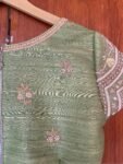 Pure silk hand embroidery blouse/saree maggam blouse /light green saree blouse/hand embroidered blouse/pista green ready made blouse zardosi