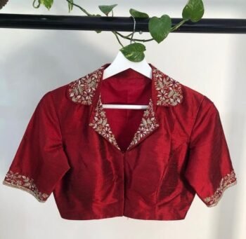pure silk hand embroidery blouse/saree maggam blouse/raw silk zardosi blouse/hand embroidered blouse/ready made blouse zardosi