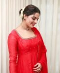 Hand embroidered Anarkali with pants/anarkali suit set /anarkali dupatta USA/Indian dresses/red kurta with dupatta Polazzo/kurta with pants
