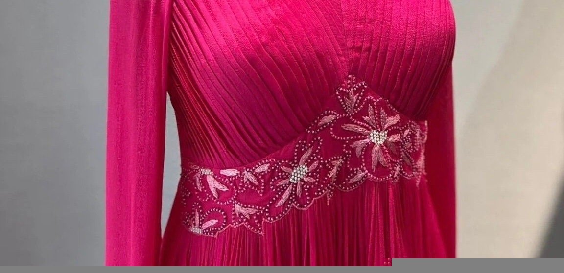 Pink Anarkali suit usa/anarkali kurta full sleeve/pink full sleeve anarkali/full sleeve dress anarkali/Indian dresses/hot pink anarkali usa