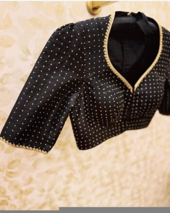 pure silk hand embroidery blouse/ saree maggam blouse/black zardosi blouse /hand embroidered moderblouse/black ready made blouse zardosi