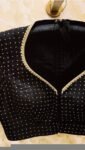pure silk hand embroidery blouse/ saree maggam blouse/black zardosi blouse /hand embroidered moderblouse/black ready made blouse zardosi usa