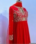 Orange Anarkali suit usa/anarkali red kurta full sleeve/ orange full sleeve anarkali/red dress anarkali/Indian dresses/orange red anarkali