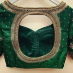 pure silk heavy hand embroidery blouse /bridal green maggam blouse/green zardosi blouse/hand embroidered blouse/green wedding ready blouse