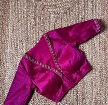 pure silk hand embroidery blouse/ saree maggam blouse/red zardosi blouse hand embroidered moderblouse/pink ready made blouse zardosi