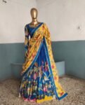 Hand-Painted Kalamkari Lehenga Set: Silk Crop Top, Embroidered Dupatta