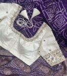 pure silk hand embroidery blouse /modern saree maggam blouse/cream zardosi blouse / hand embroidered blouse/off white ready made blouse