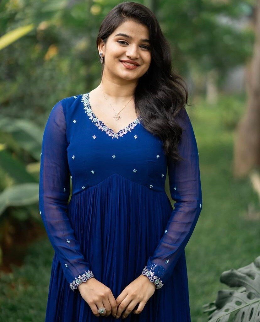 Blue Anarkali suit usa/anarkali kurta full sleeve/roya blue full sleeve anarkali/full sleeve dress anarkali/Indian dresses/Indian anarkali