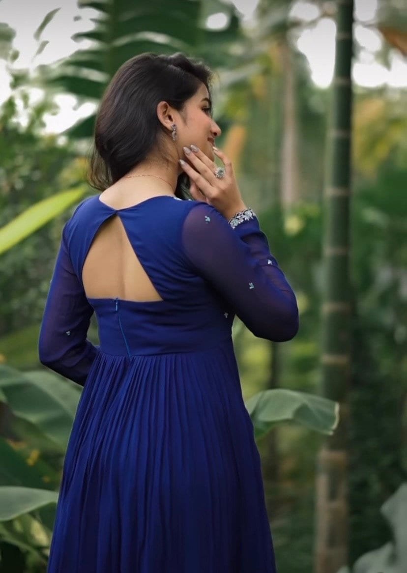 Blue Anarkali suit usa/anarkali kurta full sleeve/roya blue full sleeve anarkali/full sleeve dress anarkali/Indian dresses/Indian anarkali