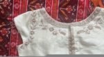 pure silk hand embroidery blouse / cream maggam blouse /pure raw silk zardosi blouse / hand embroidered blouse /designer ready made blouse