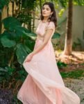 Hand embroidered Anarkali dress/peach anarkali suit set /pink hand work anarkali USA /Indian dresses/peach kurta/pink short sleeves Anarkali