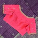 pure silk hand embroidery blouse/pink maggam blouse/silk zardosi blouse/hand embroidered blouse/pink ready made blouse zardosi/pink blouse