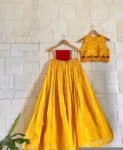 Women’s lehenga set/crop top lehenga/Indian crop top skirt wedding lehenga choli lehenga skirt with dupatta/haldi lehenga outfit
