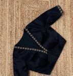 pure silk hand embroidery blouse/ saree maggam blouse/black zardosi blouse /hand embroidered moderblouse/black ready made blouse zardosi usa