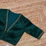 pure silk hand embroidery blouse/saree maggam blouse/black zardosi blouse/yellow hand embroidered blouse/green ready made blouse zardosi usa