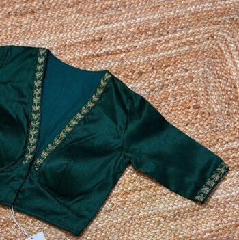 pure silk hand embroidery blouse/saree maggam blouse/black zardosi blouse/yellow hand embroidered blouse/green ready made blouse zardosi