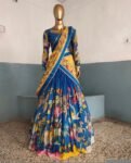 Hand-Painted Kalamkari Lehenga Set: Silk Crop Top, Embroidered Dupatta