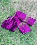 pure silk hand embroidery blouse/saree maggam blouse/purple zardosi blouse/hand embroidered blouse /magenta pink ready made blouse zardosi