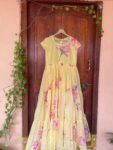 Yellow Anarkali suit usa/anarkali kurta short sleeve/orange full sleeve anarkali/full sleeve dress anarkali/Indian dresses/floral maxi dress