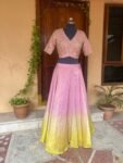 Women’s lehenga set/crop top lehenga/Teens kids crop top skirt USA/tissue lehenga choli USA/peach lehenga skirt with dupatta/haldi outfit us