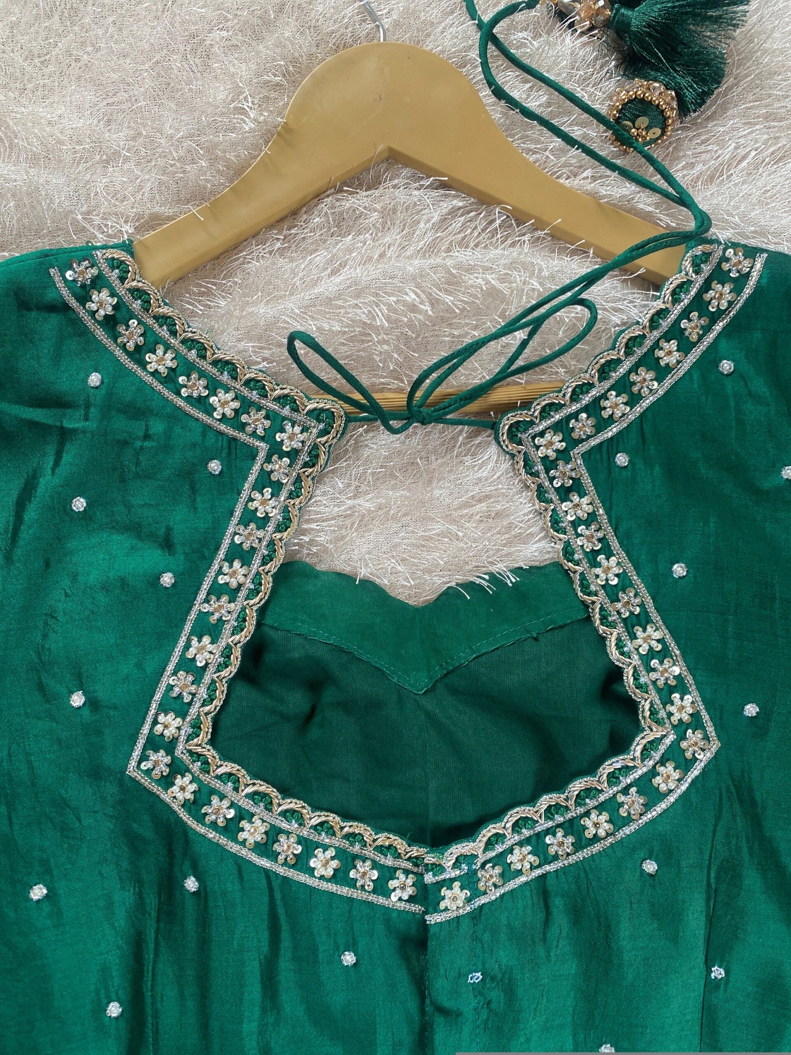 pure silk hand embroidery blouse/short sleeve maggam blouse/raw silk zardosi blouse/hand embroidered blouse/green ready made blouse zardosi