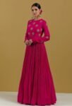 Pink Anarkali suit usa/anarkali kurta full sleeve/pink full sleeve anarkali/full sleeve dress anarkali/Indian dresses/hot pink anarkali usa