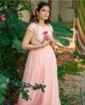 Hand embroidered Anarkali dress/peach anarkali suit set /pink hand work anarkali USA /Indian dresses/peach kurta/pink short sleeves Anarkali