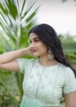 Hand embroidered Anarkali dress/peach anarkali suit set/light green hand work anarkali USA/Indian dresses/pista green short sleeves Anarkali
