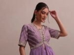 Lavender Anarkali suit usa/hand embroidery anarkali suit set/anarkali with skirt /lavender dress/sharara set usa/slit kurta with Lehenga set
