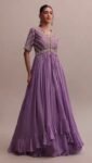 Lavender Anarkali suit usa/hand embroidery anarkali suit set/anarkali with skirt /lavender dress/sharara set usa/slit kurta with Lehenga set
