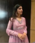 Lavender Zardosi Anarkali Suit: Hand Embroidered Indian Dress