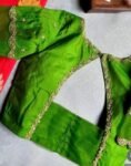 pure silk green multicolor hand embroidery blouse/saree maggam blouse/ raw silk zardosi blouse /hand embroidered blouse / ready made blouse