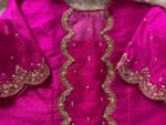 pure silk hand embroidery blouse/pink maggam blouse/silk zardosi blouse/hand embroidered blouse/pink ready made blouse zardosi/pink blouse