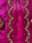 pure silk hand embroidery blouse/pink maggam blouse/silk zardosi blouse/hand embroidered blouse/pink ready made blouse zardosi/pink blouse