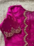 pure silk hand embroidery blouse/pink maggam blouse/silk zardosi blouse/hand embroidered blouse/pink ready made blouse zardosi/pink blouse