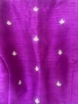 pure silk hand embroidery blouse/purple maggam blouse/purple raw silk zardosi blouse/ hand embroidered blouse/sleeveless ready made blouse