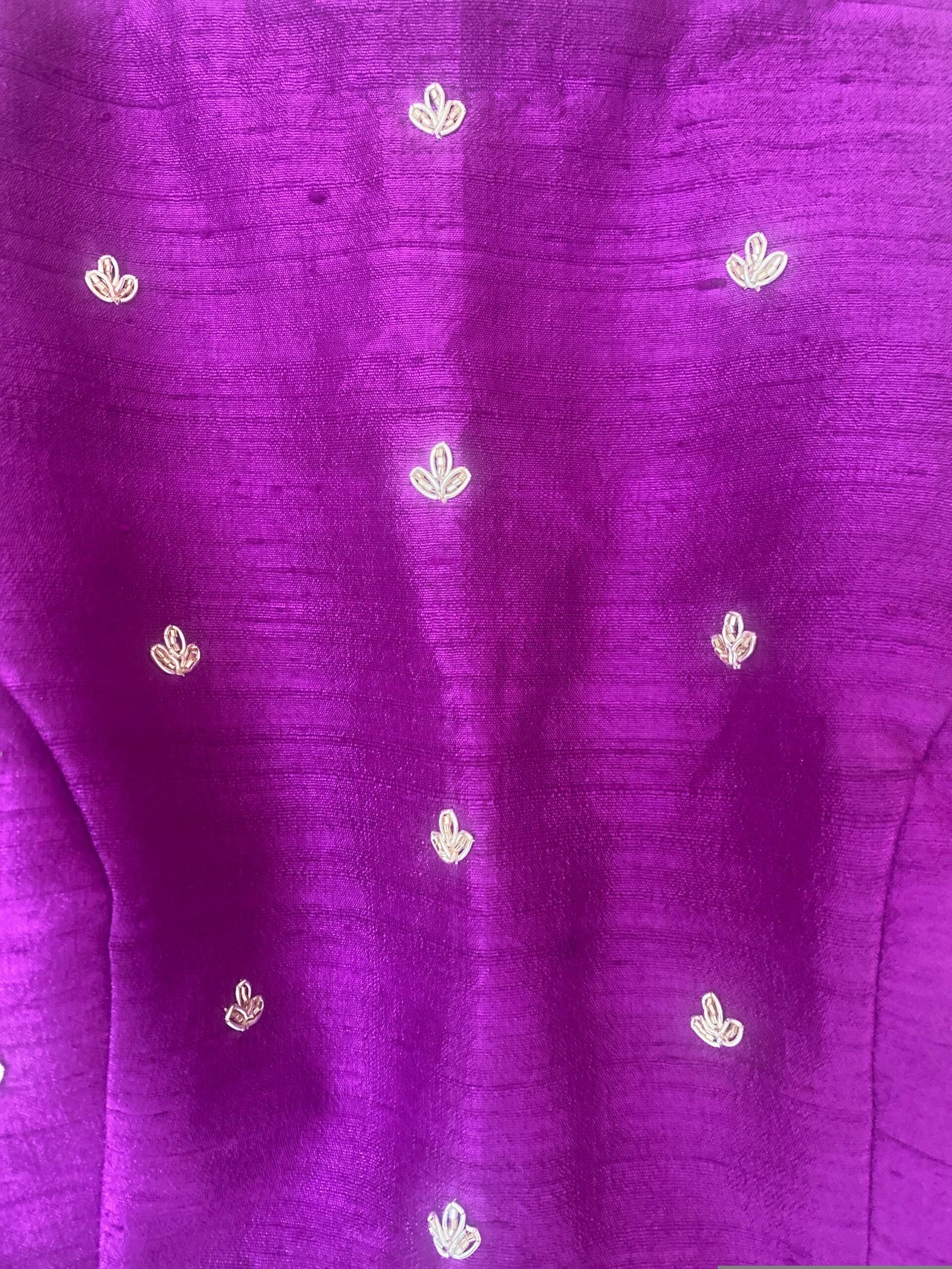 pure silk hand embroidery blouse/purple maggam blouse/purple raw silk zardosi blouse/ hand embroidered blouse/sleeveless ready made blouse