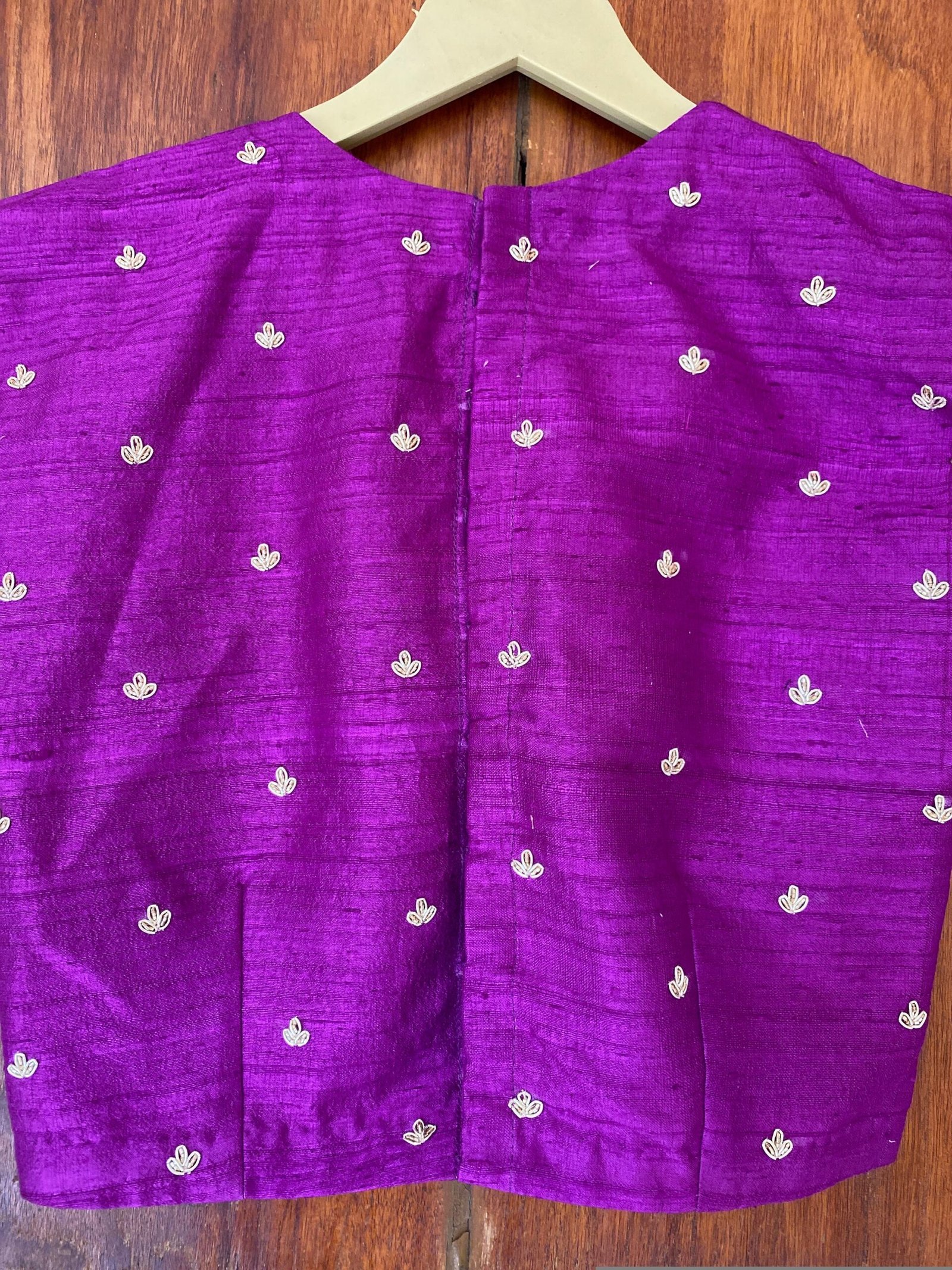 pure silk hand embroidery blouse/purple maggam blouse/purple raw silk zardosi blouse/ hand embroidered blouse/sleeveless ready made blouse