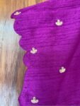 pure silk hand embroidery blouse/purple maggam blouse/purple raw silk zardosi blouse/ hand embroidered blouse/sleeveless ready made blouse