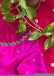 pure silk hand embroidery blouse/saree maggam blouse/purple zardosi blouse/hand embroidered blouse /magenta pink ready made blouse zardosi