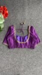 pure silk hand embroidery blouse/ saree maggam blouse/purple zardosi blouse usa/hand embroidered moderblouse/ ready made blouse zardosi usa