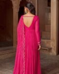 Pink Anarkali suit usa/anarkali kurta full sleeve/pink full sleeve anarkali/full sleeve dress anarkali/Indian dresses/hot pink anarkali usa