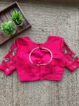 pure silk hand embroidery blouse/pink maggam blouse/silk zardosi blouse/hand embroidered blouse/pink ready made blouse zardosi/pink blouse