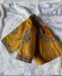 pure silk hand embroidery blouse/mustard yellow maggam blouse/yellow blouse/hand embroidered blouse/ready made blouse/multi color blouse usa