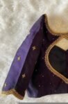 Navy blue silk hand embroidery blouse/blue saree maggam work blouse/blue saree blouse/hand embroidered blouse/blue ready made blouse zardosi