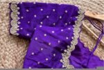 pure silk hand embroidery blouse/ saree maggam blouse/purple zardosi blouse usa/hand embroidered moderblouse/ ready made blouse zardosi usa