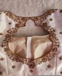 pure silk hand embroidery blouse/modern maggam blouse/multi colored cream zardosi blouse/hand embroidered blouse/off white ready made blouse