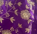 pure silk hand embroidery blouse/modern saree maggam blouse/purple zardosi blouse/wedding hand embroidered blouse/bridal ready made blouse